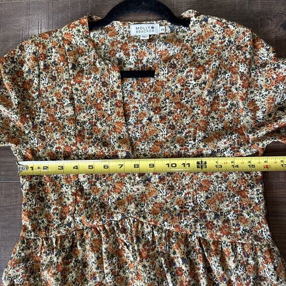 Molly Bracken Long Dress In Oona Sunflower Print Small Prairie Boho Womens XS - Picture 5 of 6